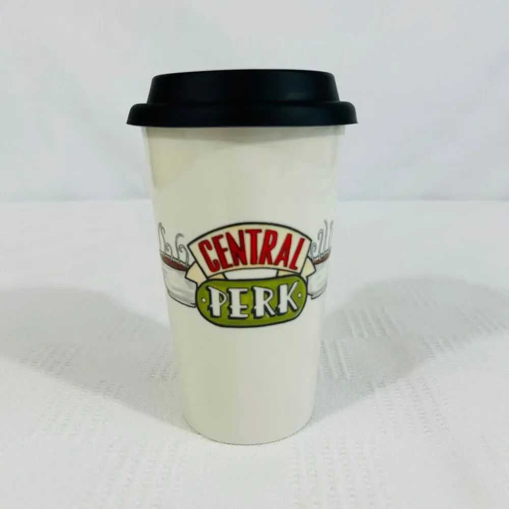 Pottery Barn Friends TV Show Central Perk Travel Coffee or Tea Mug with Lid